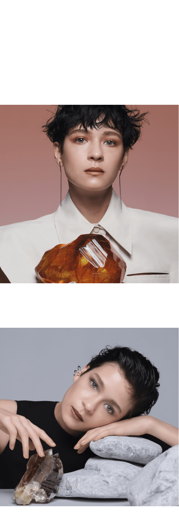 SEPTEMBER 2022 No.2 Fragment of the Earth Mandarin Garnet Smoky Quartz