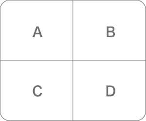 4分割された図形