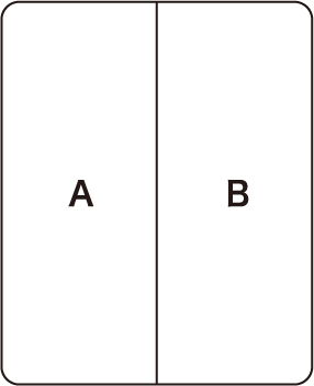 パレットの画像 左側がA 右側がB